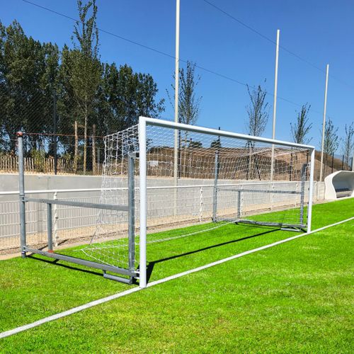 Porta da calcio in acciaio galvanizzato - S12068 - SODEX SPORT - pieghevole / bianca / termolaccati