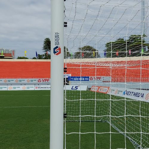 Porta da calcio in HDPE - S12861 - SODEX SPORT - bianca / nera / rettangolare
