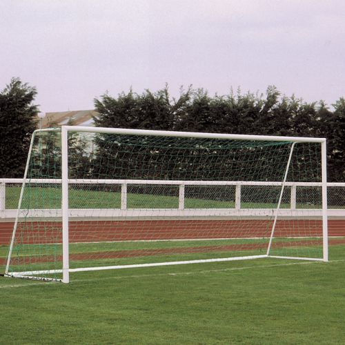 Porta da calcio in HDPE - S12726 - SODEX SPORT - bianca / nera / trapezoidale