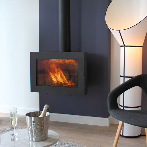 Stufa a legna - OLIVA - Vyrosa - 5 kW...10 kW / contemporanea / in metallo