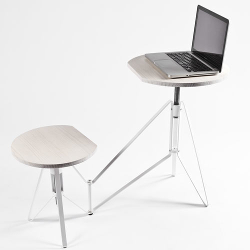 Tavolo contemporaneo - SIAMOO - AVP - in legno / in metallo / con supporto in metallo