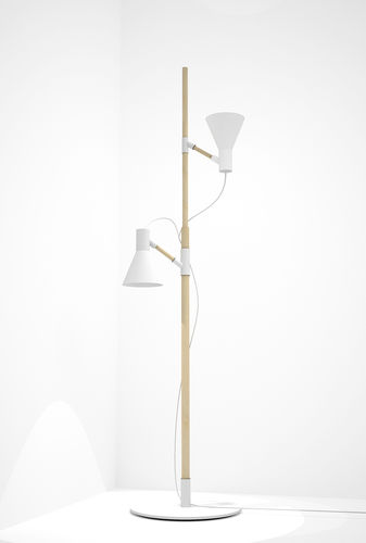Lampada da terra - ARBOREUM - AVP - in acciaio laccato / in legno / contemporanea