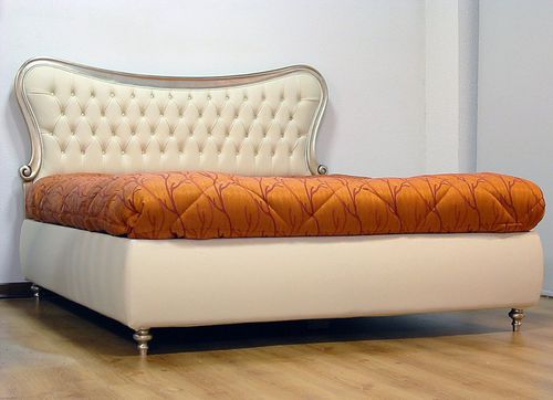 Letto king size - LUCIA - VAMA Divani - in stile / imbottito / con testiera