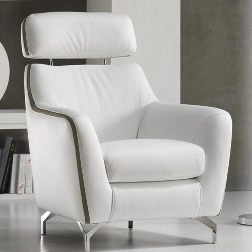 Poltrona contemporanea - GINGER - VAMA Divani - in pelle / in tessuto / in acciaio cromato