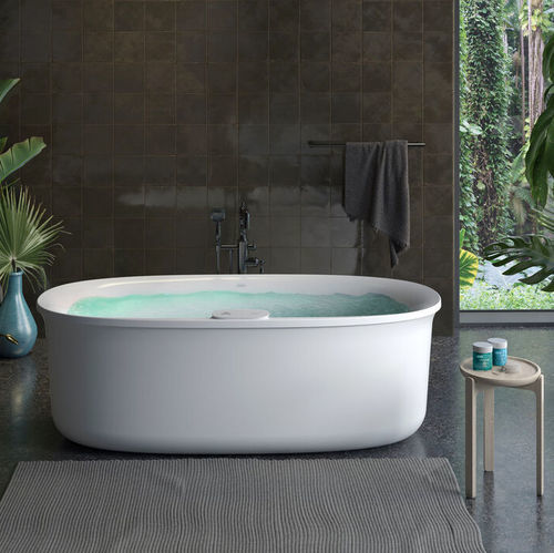 Vasca da bagno ovale - ARGA® - JACUZZI - ad isola / per ambiente abitativo / in acrilico