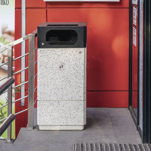 Portarifiuti pubblico - 215 - Encho Enchev - ETE - da appoggio / in acciaio galvanizzato / in acciaio con rivestimento a polvere