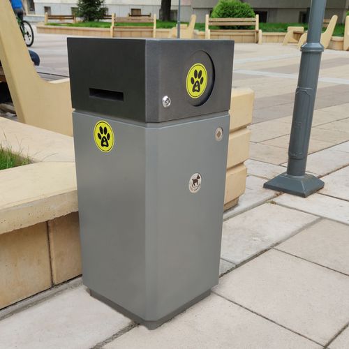 Portarifiuti pubblico - 171 - Encho Enchev - ETE - da appoggio / in acciaio galvanizzato / in acciaio con rivestimento a polvere