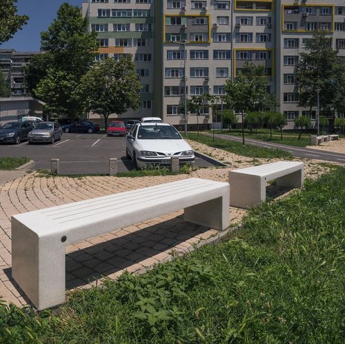 Panca per spazi pubblici contemporanea - 211 - Encho Enchev - ETE - in calcestruzzo ad alte prestazioni / in calcestruzzo fibrorinfrozato / in cemento armato