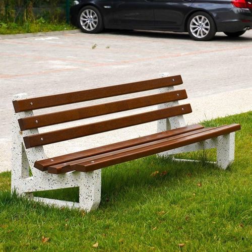 Panca per spazi pubblici contemporanea - 6 - Encho Enchev - ETE - in legno / in calcestruzzo ad alte prestazioni / in calcestruzzo fibrorinfrozato