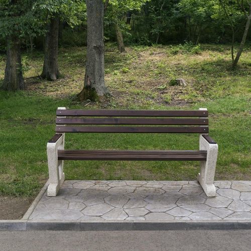 Panca per spazi pubblici contemporanea - 109 - Encho Enchev - ETE - in legno / in calcestruzzo ad alte prestazioni / in calcestruzzo fibrorinfrozato