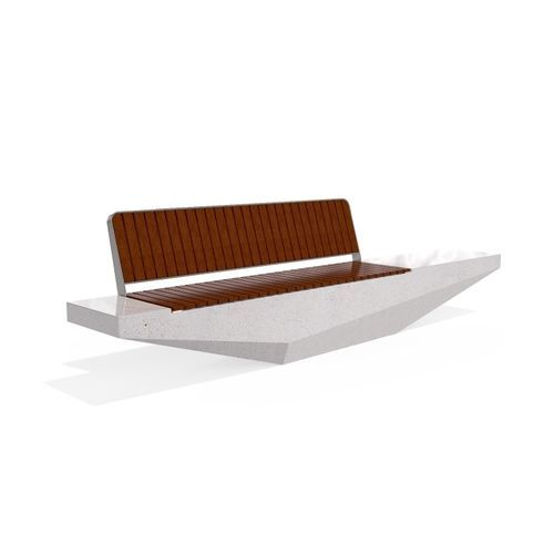 Panca da giardino contemporanea - 322 - Encho Enchev - ETE - in acciaio inossidabile / in legno / in calcestruzzo ad alte prestazioni