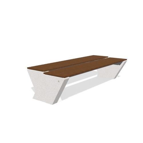 Panca da giardino contemporanea - 356 - Encho Enchev - ETE - in legno / in calcestruzzo ad alte prestazioni / in pietra