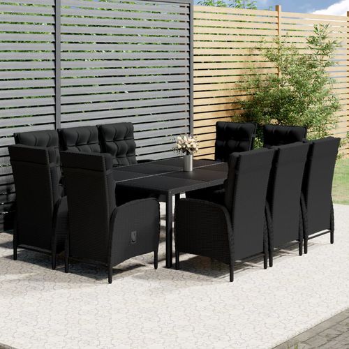 Set tavolo e sedia contemporaneo - vidaXL 11-tlg : 3058556 - desayo - da giardino / per terrazza / da interno
