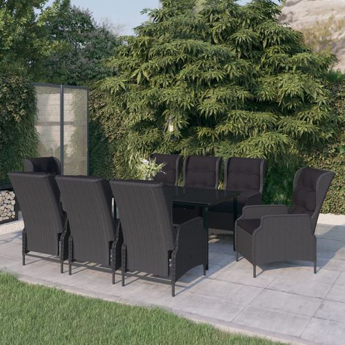 Set tavolo e sedia contemporaneo - vidaXL 9-tlg : 3099642 - desayo - da giardino / per terrazza / in tessuto