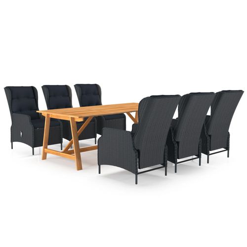 Set tavolo e sedia contemporaneo - vidaXL 7-tlg : 3068841 - desayo - da giardino / in acacia / in legno massiccio