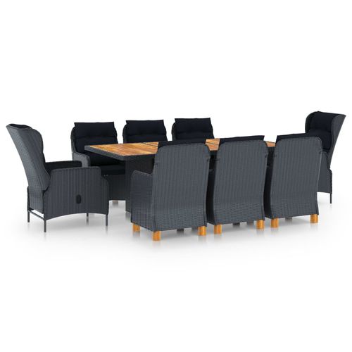 Set tavolo e sedia contemporaneo - vidaXL 9-tlg : 3060186 - desayo - da giardino / per terrazza / in acacia