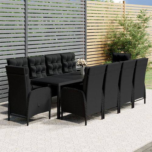 Set tavolo e sedia contemporaneo - vidaXL 11-tlg : 3058560 - desayo - da giardino / per terrazza / da interno