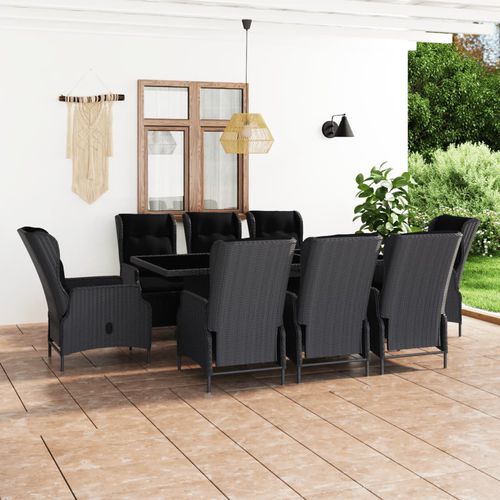 Set tavolo e sedia contemporaneo - vidaXL 9-tlg : 3060138 - desayo - da giardino / per terrazza / in tessuto