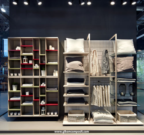 Espositore multiuso - M24.02 - GIBAM SHOPS SPA - da parete / in legno / in vetro