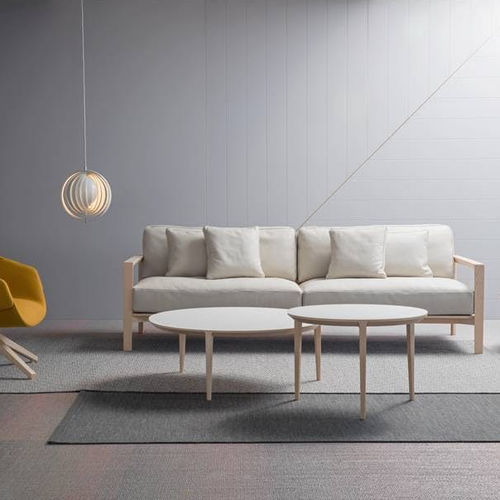 Tavolino basso contemporaneo - ETOILE - SP01 design - in vetro / in marmo / con supporto in frassino