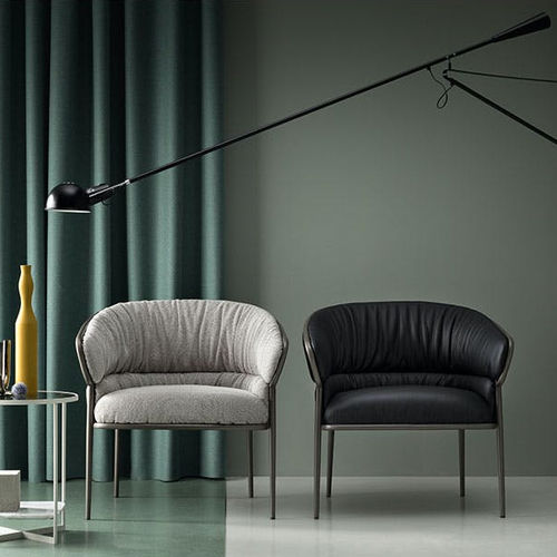 Poltrona contemporanea - SHU-YING - SP01 design - in tessuto / in acciaio / FSC