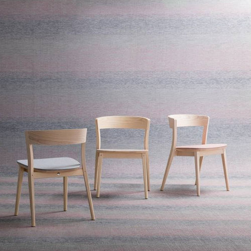 Sedia da pranzo contemporanea - CLARKE - SP01 design - da interno / in tessuto / in pelle