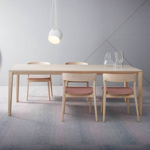 Tavolo da pranzo contemporaneo - SMITH - SP01 design - in frassino / in vetro / con supporto in legno massiccio