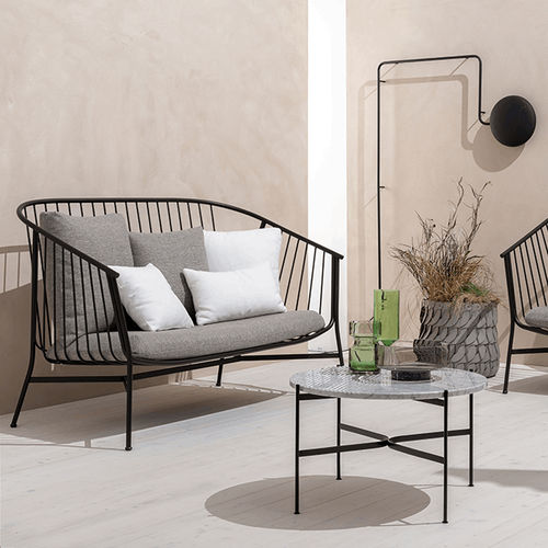 Divano contemporaneo - JEANETTE - SP01 design - da giardino / in tessuto / in pelle
