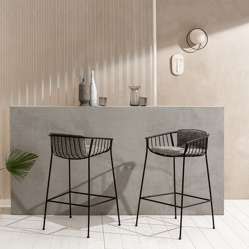 Sedia alta contemporanea - JEANETTE - SP01 design - da giardino / da interno / in tessuto