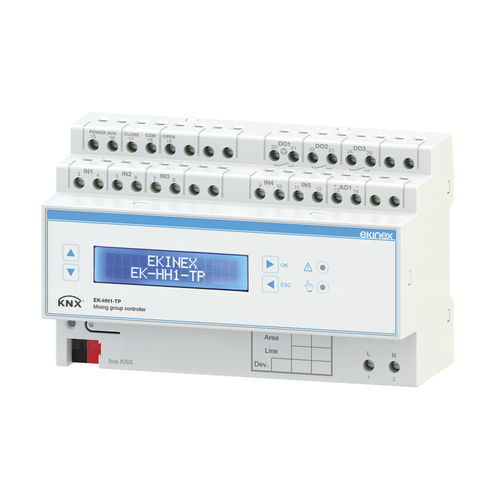 Regolatore di riscaldamento su guida DIN - EK-HH1-TP - ekinex® - di raffreddamento / per pompa di calore