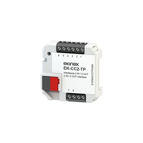 Modulo di interfaccia a ingressi binari - EK-CC2-TP - ekinex® - con uscite binarie / su guida DIN / KNX