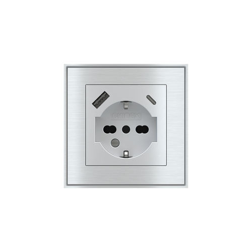 Presa di corrente - EK-PWS-IT-USB - ekinex® - USB / da parete / in metallo