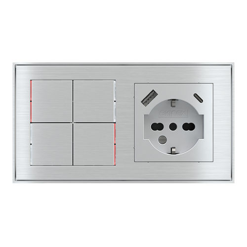 Interruttore per sistema domotico - EK-E12-TP | EK-PWS-IT-USB - ekinex® - per persiana avvolgibile / per tenda avvolgibile / per ventilazione