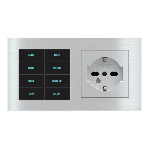 Interruttore per sistema domotico -  EK-E20-TP-8T-P| EK-PWS-IT - ekinex® - per persiana avvolgibile / per tenda avvolgibile / a pulsante
