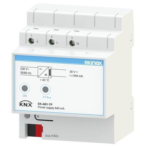 Alimentazione elettrica AC/DC - EK-AB1-TP - ekinex® - su guida DIN / regolata / ad uscita semplice