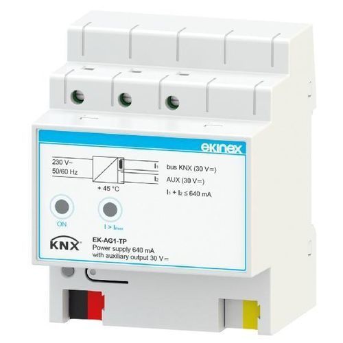 Alimentazione elettrica AC/DC - EK-AG1-TP - ekinex® - su guida DIN / a due uscite / per impianto domotico