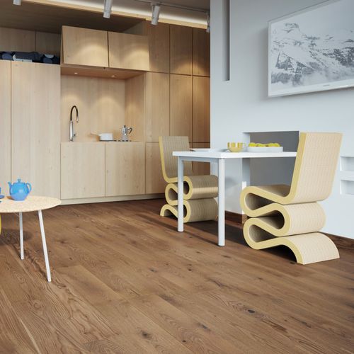 Parquet multistrato - TOFFEE GRANDE - Barlinek - in rovere / oliato / spazzolato