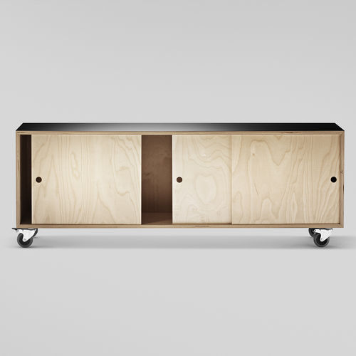 Credenza contemporanea - LLLP by Nicholas Rose - in legno compensato / in betulla / in linoleum