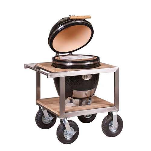 Tavolo d'appoggio contemporaneo - CLASSIC BUGGY - Monolith - in teak / in acciaio inossidabile / rettangolare
