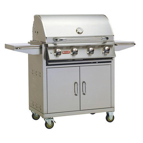 Barbecue a gas - LONESTAR SELECT - BULL EUROPE - professionale / con rotelle / in acciaio inossidabile