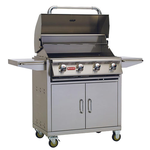 Barbecue a gas - OUTLAW - BULL EUROPE - con rotelle / in acciaio inossidabile