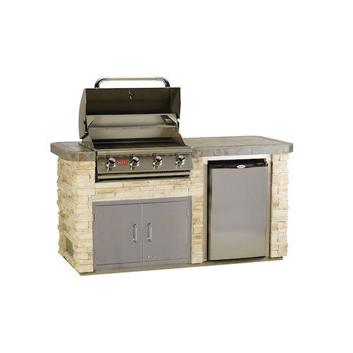 Cucina da esterno - POWER Q - BULL EUROPE - contemporanea / in acciaio inossidabile / in gres porcellanato