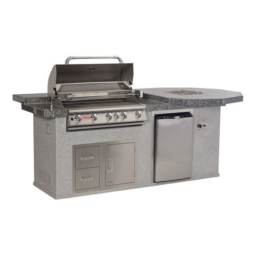 Cucina da esterno - DECA Q - BULL EUROPE - contemporanea / in acciaio inossidabile / in gres porcellanato