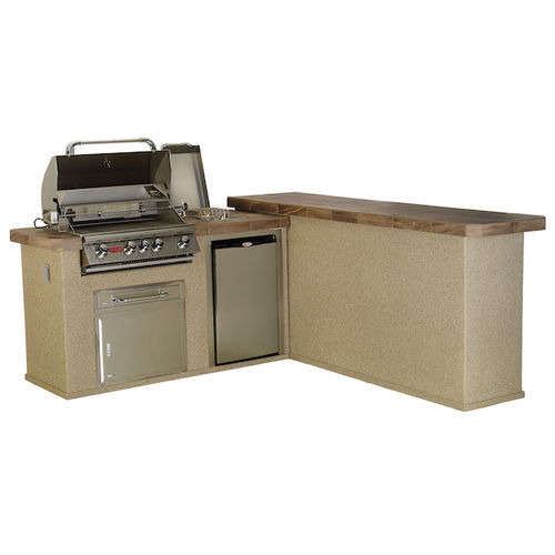 Cucina da esterno - MESQUITE Q - BULL EUROPE - contemporanea / in acciaio inossidabile / in gres porcellanato