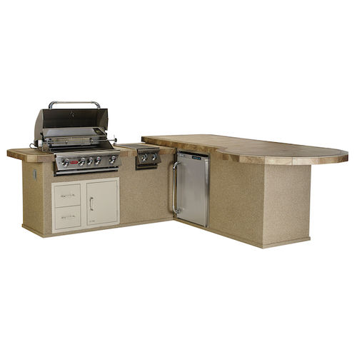 Cucina da esterno - SUPREME Q - BULL EUROPE - contemporanea / in acciaio inossidabile / in gres porcellanato
