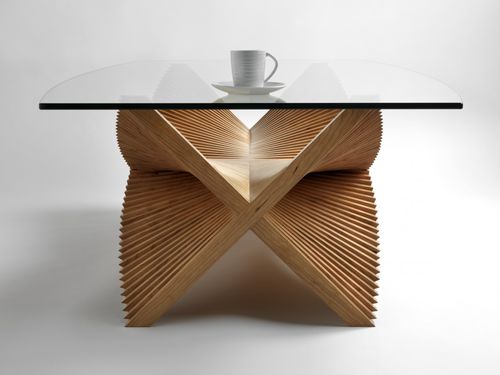 Tavolino basso contemporaneo - BEATING WINGS - David Tragen - in legno / rettangolare / fatto a mano