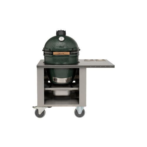Tavolo contemporaneo - Big Green Egg - in acciaio inossidabile / con supporto in acciaio inossidabile / rettangolare
