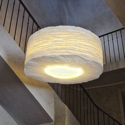 Lampada a sospensione - MILLEFEUILLEØ100 - JeanLuc Mare luminaires - di carta / contemporanea / con cavo