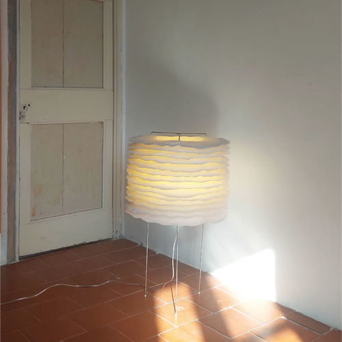 Lampada da pavimento - MILLEFEUILLES - JeanLuc Mare luminaires - in metallo / di carta / contemporanea