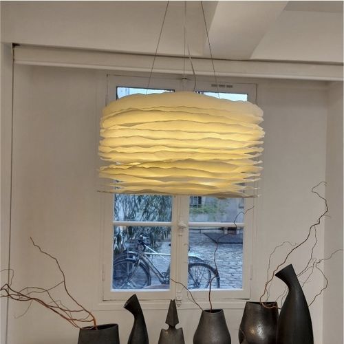 Lampada a sospensione - MILLEFEUILLE MFSUSP70 - JeanLuc Mare luminaires - di carta / design originale / con cavo